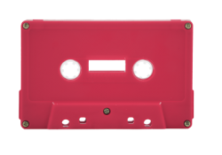 Raspberry Red Cassette Shell Tab Out
